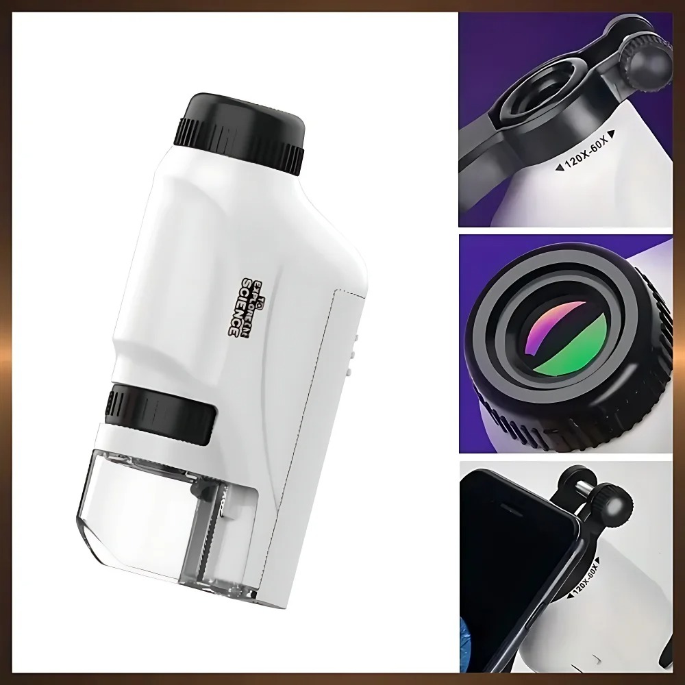 Microscope Kids Science - Microscopio XC 60-120x, Microscopio de Mano