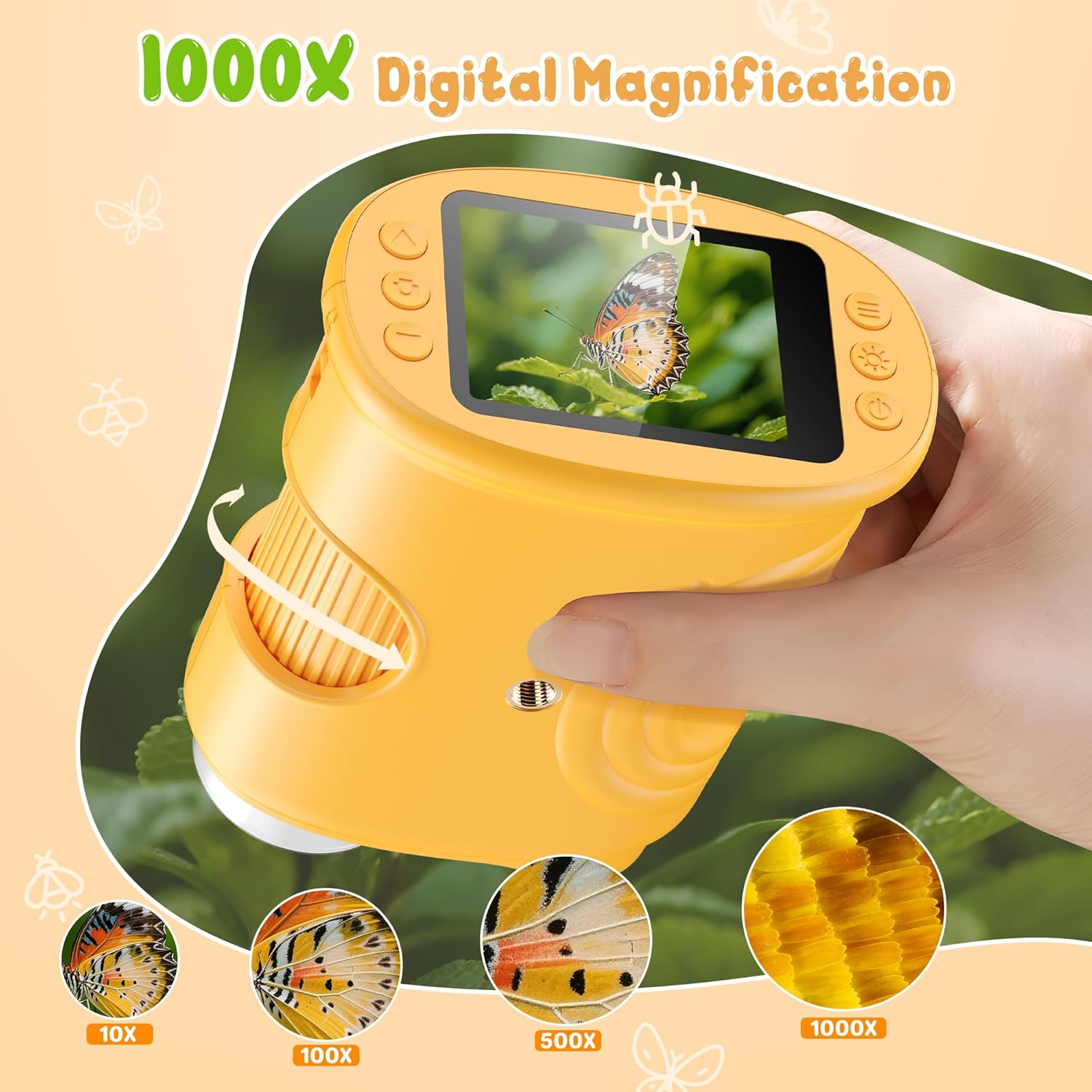 Microscope Kids Science - Microscopio Digital de mano 1000X para