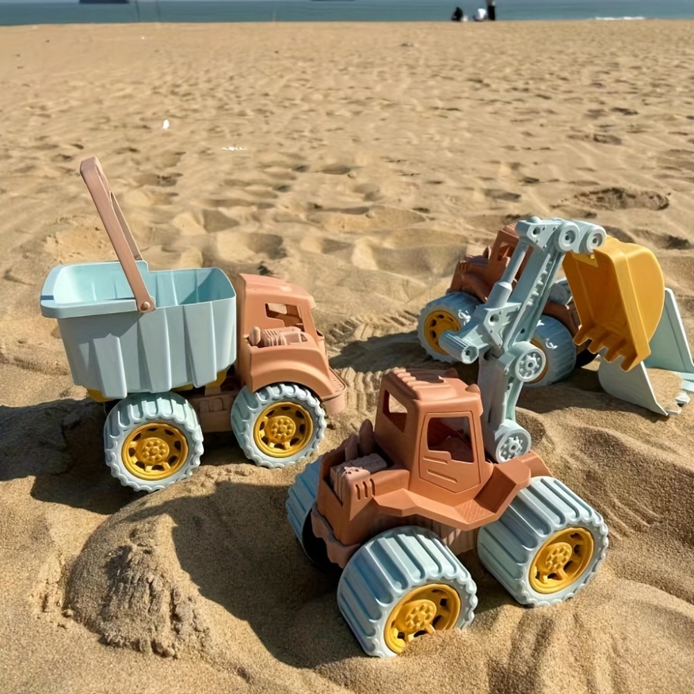 Kinetic Sand Mold - Camiones de construcción para niños pequeños,