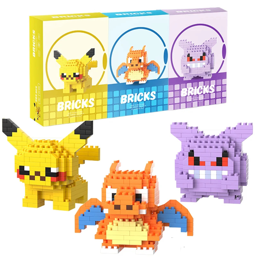 Kids Toys Movie - Bloques de Construcción Micro de Pokemon,