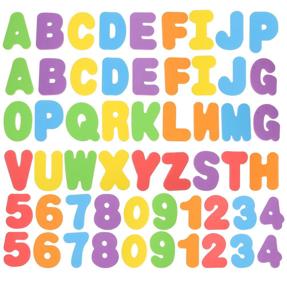 Bath Letter Number Foam - 2 Juegos de Adhesivos de Letras