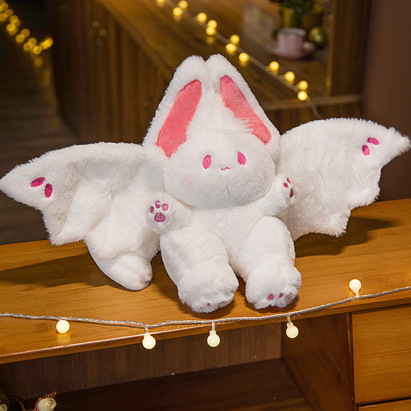 Kids Toys Unique - Conejo blanco volador de peluche, muñeco