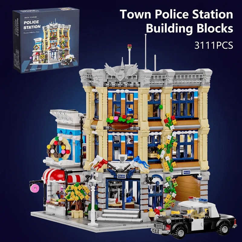 Kids Toys Store - Estación Policía con 6 Figuras, Bloques