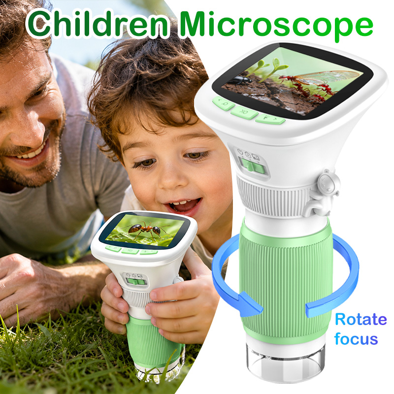 Microscope Kids Science - Microscopio Digital Portátil para Niños, 1000X,