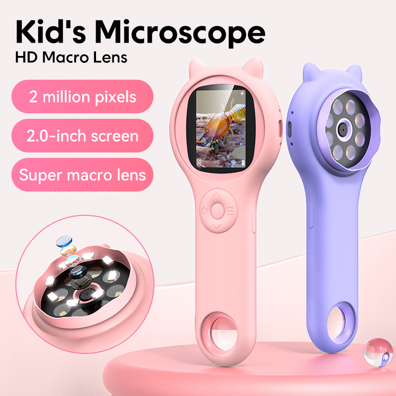 Microscope Kids Science - Mini microscopio óptico para niños con