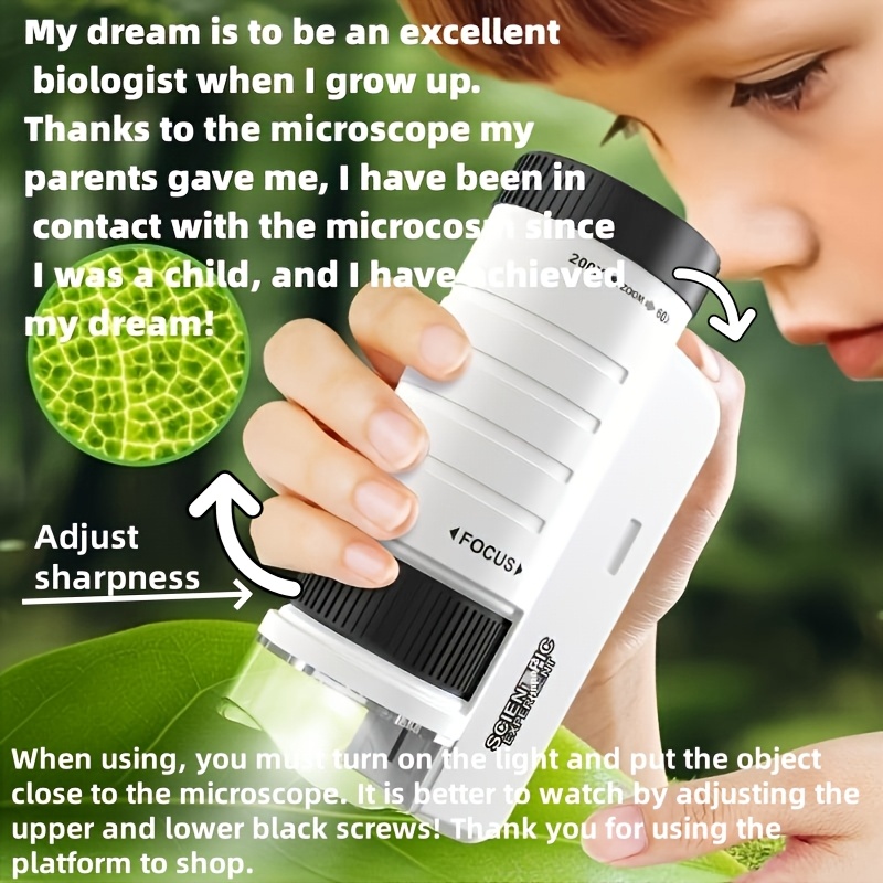 Kit de microscopio de mano par - Microscope Kids Science reseña y precio