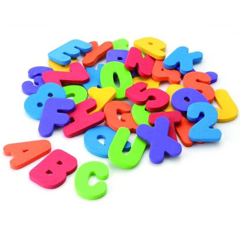 36 piezas de pegatinas para ju - Bath Letter Number Foam reseña y precio