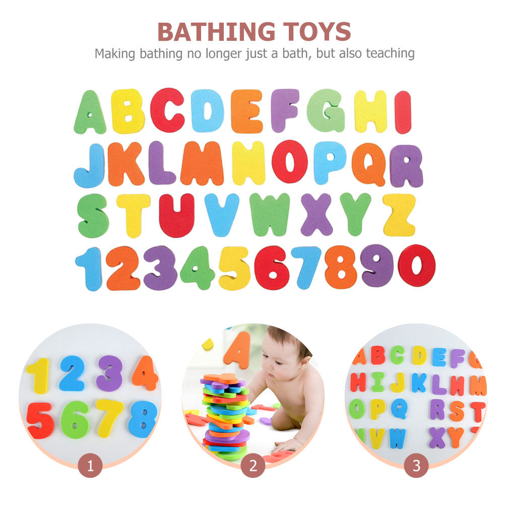 1 Set de Alfabeto y Números de - Bath Letter Number Foam reseña y precio