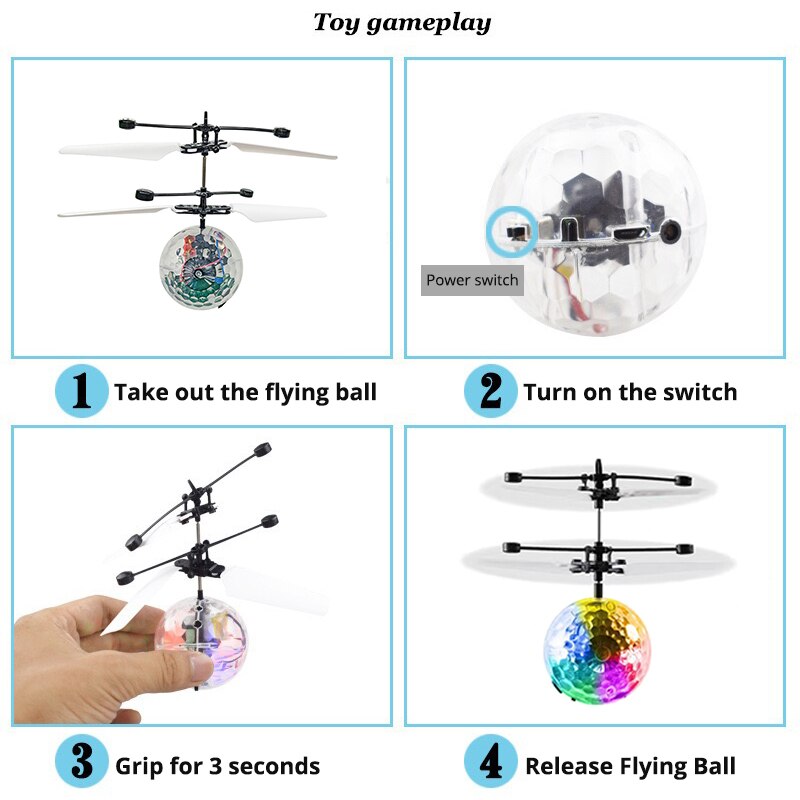Colorido mini Dron LED brillan - Kids Toys Unique reseña y precio