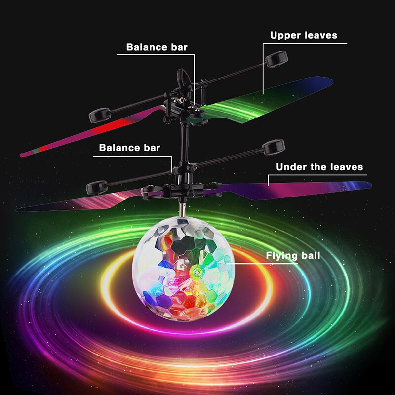 Colorido mini Dron LED brillan - Kids Toys Unique reseña y precio