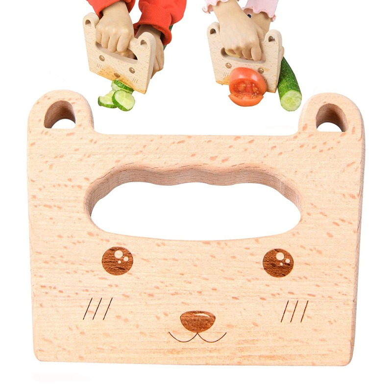 Cuchillo de madera Montessori  - Kids Toys Kitchen reseña y precio