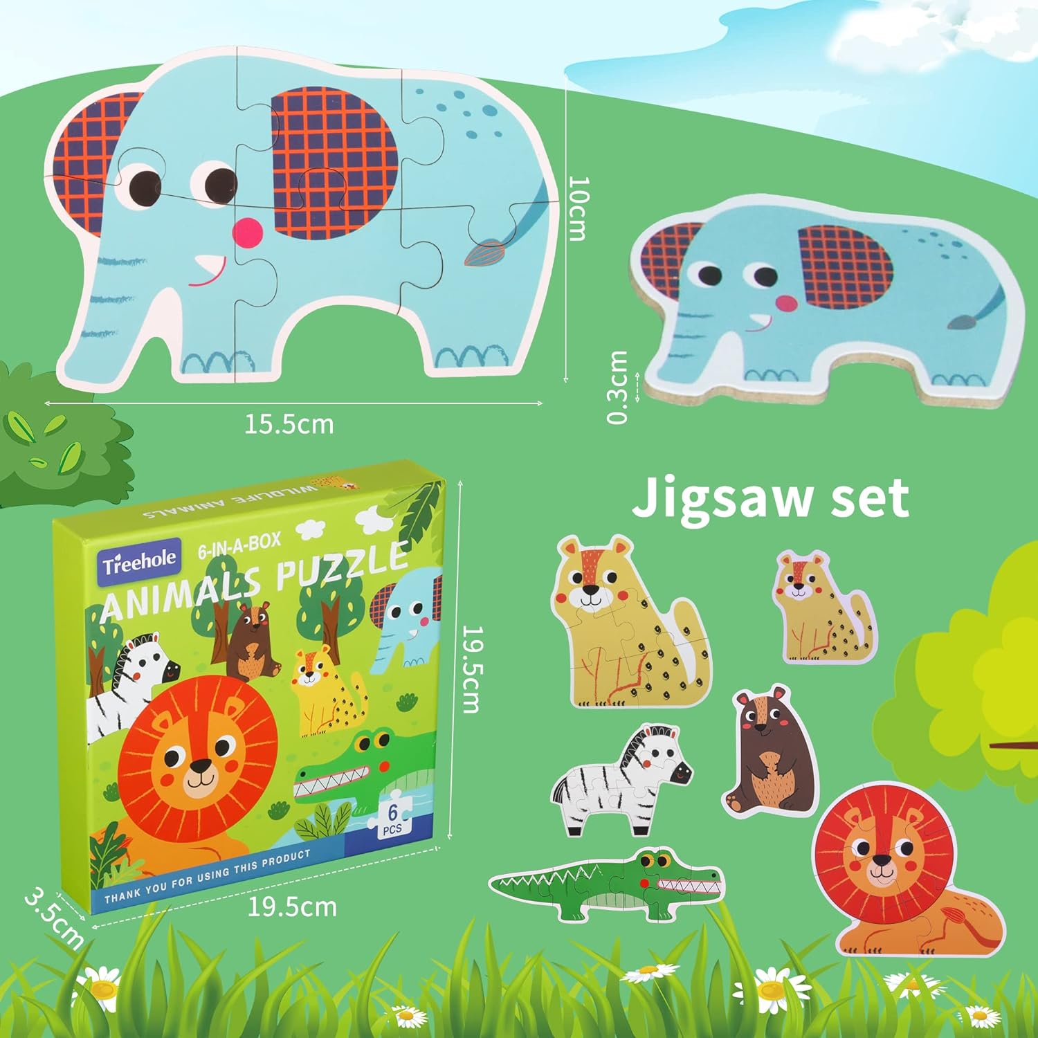 6 paquetes de rompecabezas de  - Kids Toys Store reseña y precio